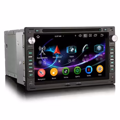 7" android 13 bilstereo dvd-spelare  Skoda Fabia/ Octavia/ Superb( 1998--2008) GPS  wifi carplay android auto blåtand rds Dsp RAM: 4GB, ROM:64GB, 4G LTE