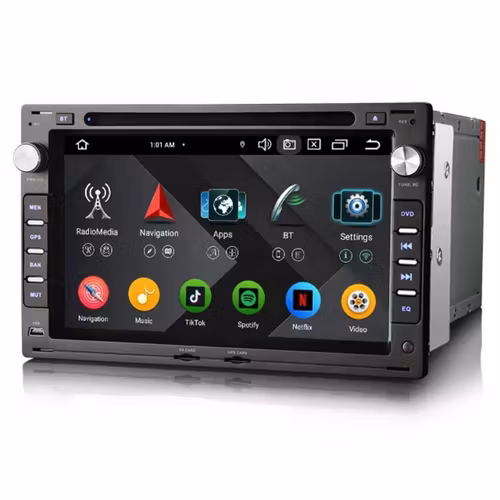 7" android 13 bilstereo. Dvd-spelare SEAT IBIZA/ Leon/ Alhambra ( 1996--2008) GPS  wifi carplay android auto blåtand rds Dsp RAM: 4GB, ROM:64GB, 4G LTE