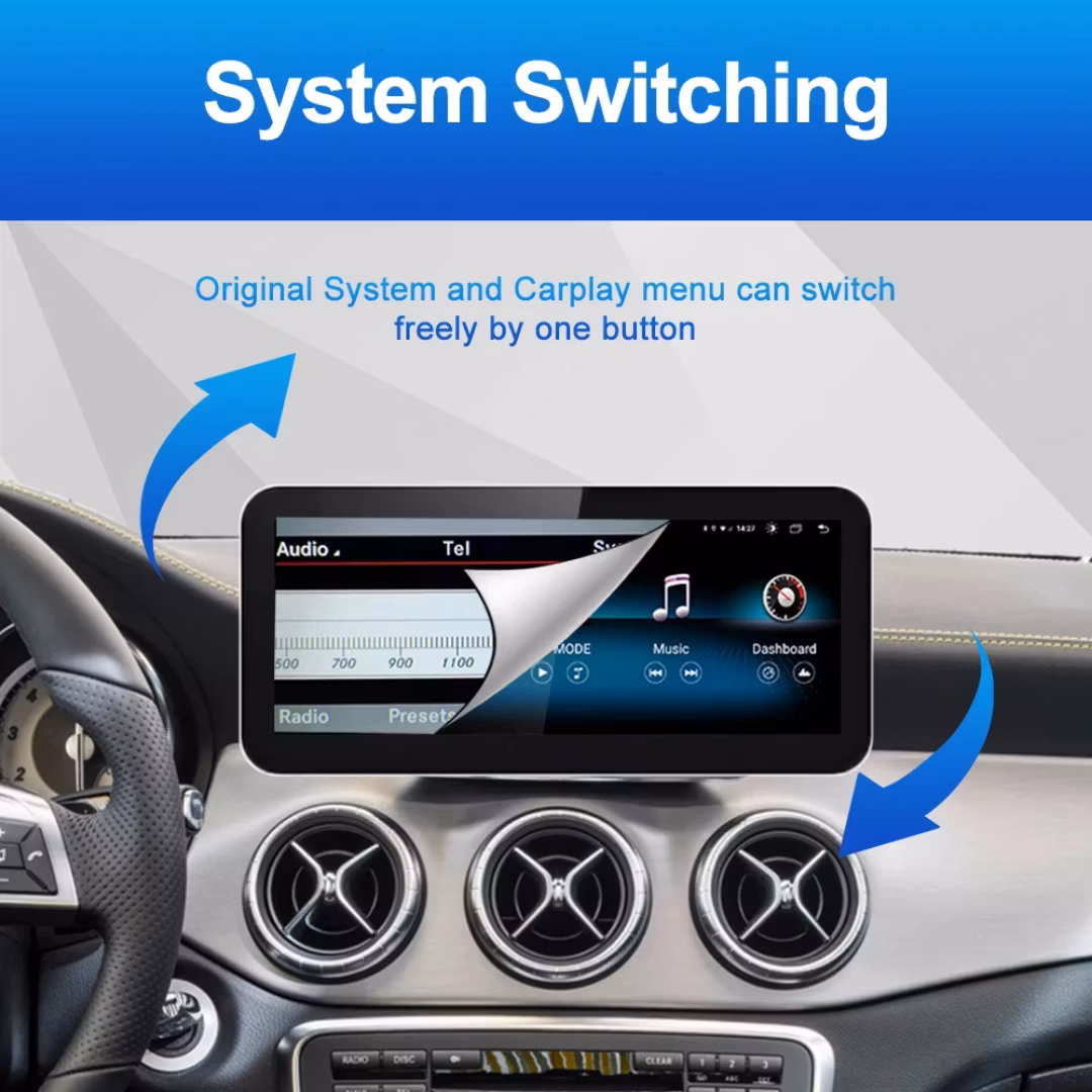 10,25" android 13 bilstereo Benz B-Class W246   Original NTG 4.5 system   B200, B180, B220, B260  (2013---2015)  Gps carplay android auto blåtand rds Dsp RAM:4GB,ROM : 64GB,4G LTE