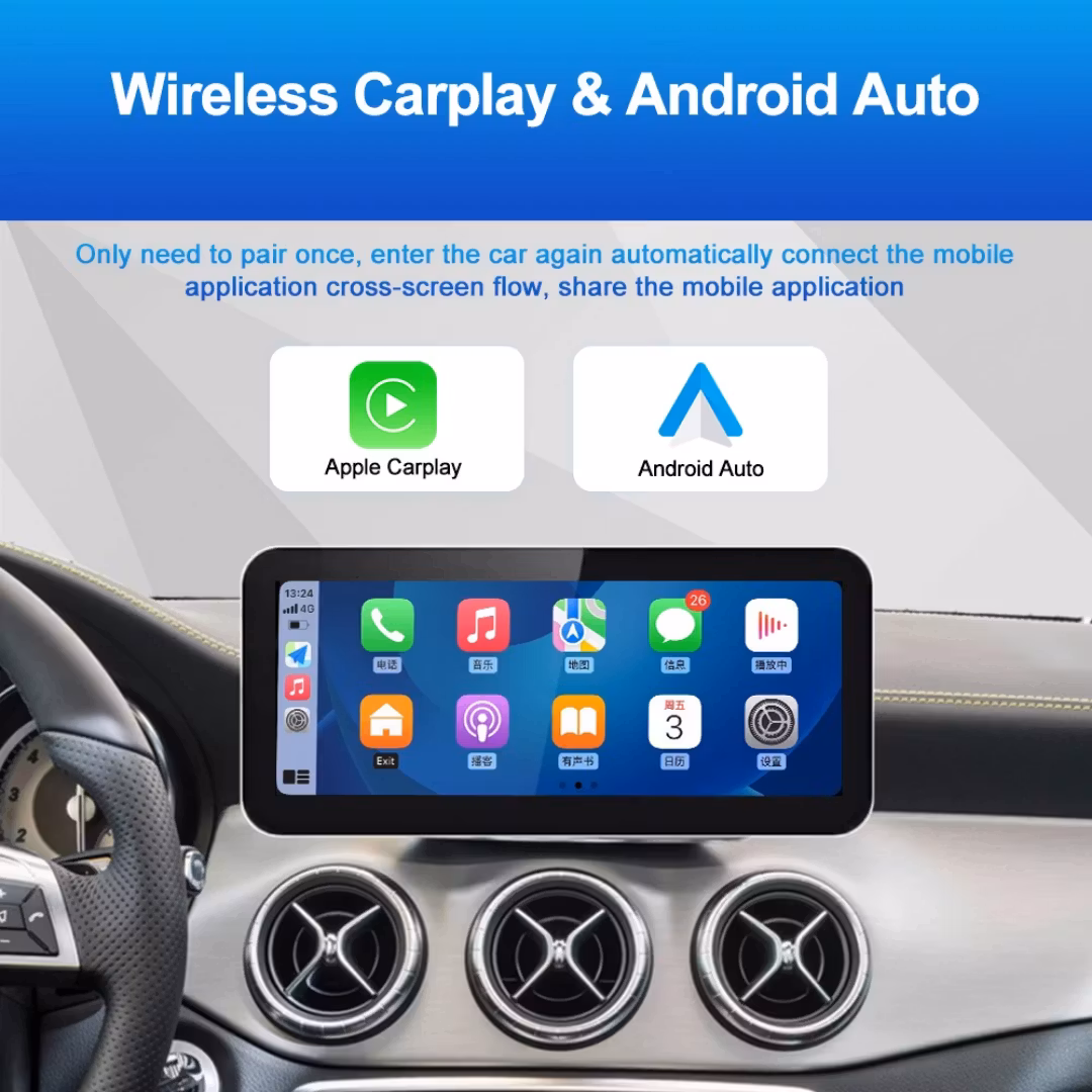 10,25" android 13 bilstereo Benz B-Class W246   Original NTG 4.5 system   B200, B180, B220, B260  (2013---2015)  Gps carplay android auto blåtand rds Dsp RAM:4GB,ROM : 64GB,4G LTE