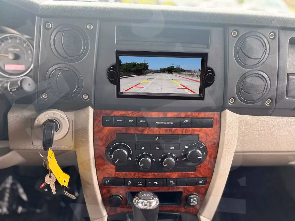 6.2" android 15 Bilster.  Jeep Commander/ Patriot/ Cherokee/compass/ Grand cherokee ( 2005--2008)  gps wifi carplay android auto blåtand rds Dsp RAM:4GB, ROM:64GB