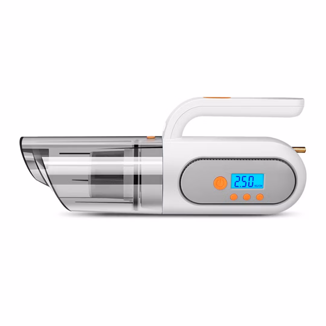Bärbar 12volt  bil damsugare med digital display