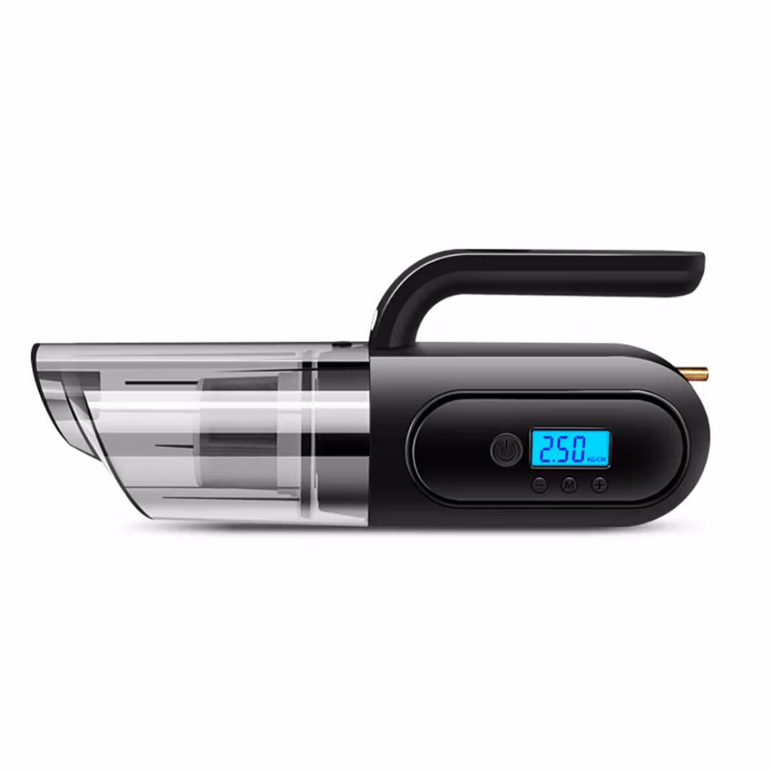 Bärbar 12volt  bil damsugare med digital display