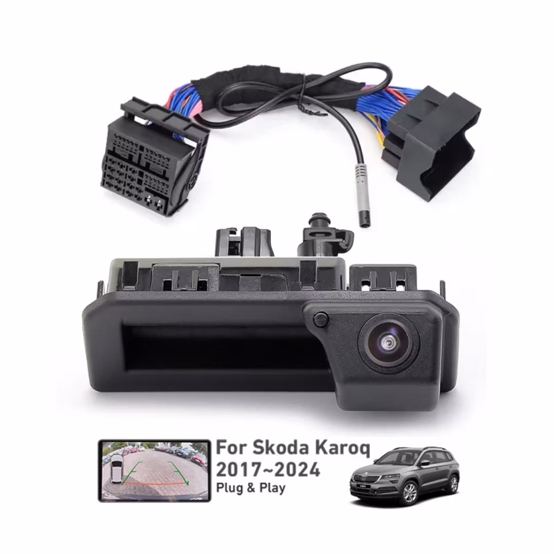 170° Canbus dynamisk backkamera för Skoda Karoq 2017~2024 Plug & Play | HD Night Vision | För MIB-enhet