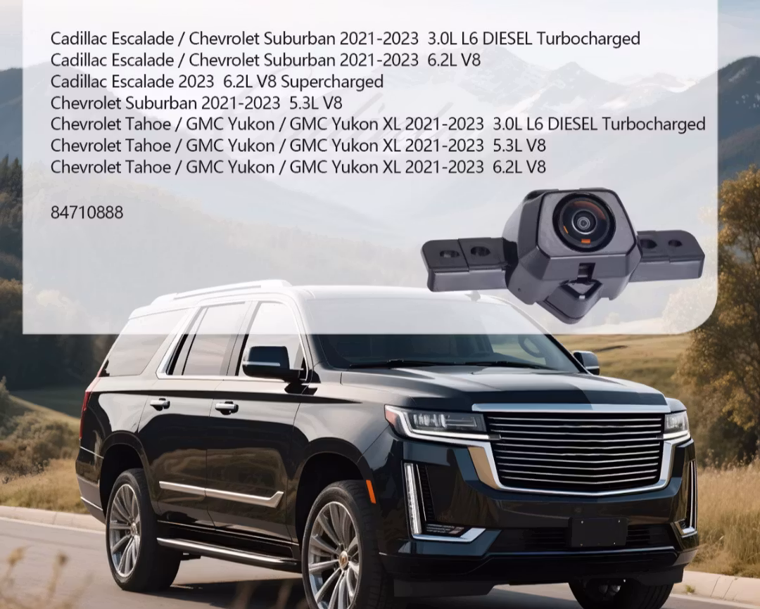 Original frontkamera  för Cadillac Escalade/Chevrolet Suburban/Chevrolet Tahoe/GMC Yukon/GMC Yukon XL 2021-2023, GMC Sierra/Yukon 2022-2024