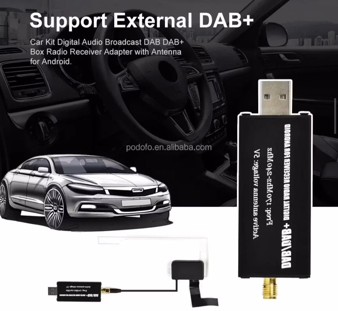 DAB/DAB+ , usb Digital radio mottagare till android bilstereo