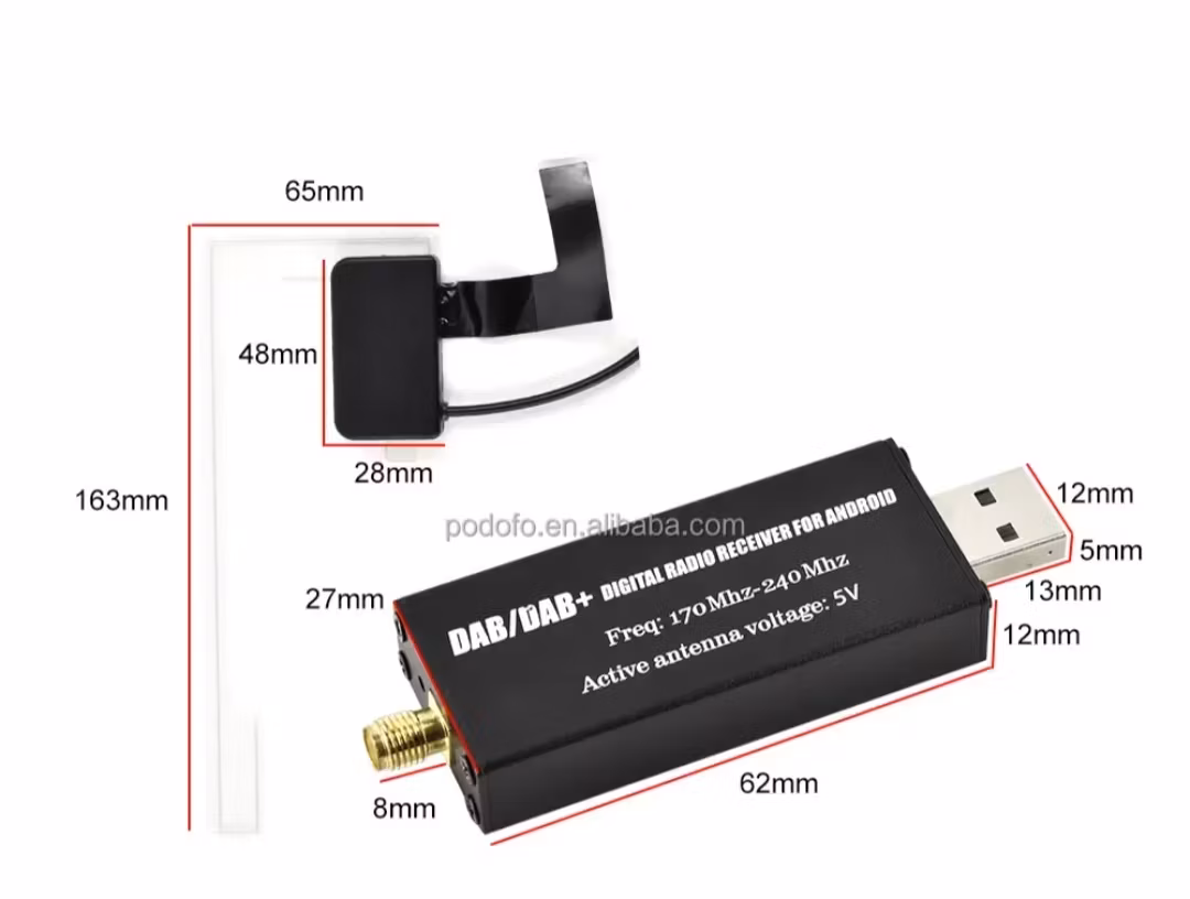 DAB/DAB+ , usb Digital radio mottagare till android bilstereo