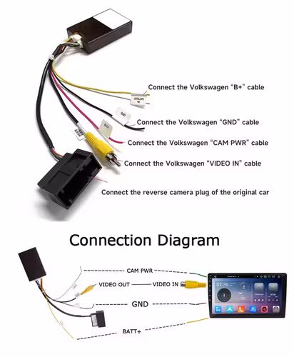 Vw original Backkamera  till rca adapter