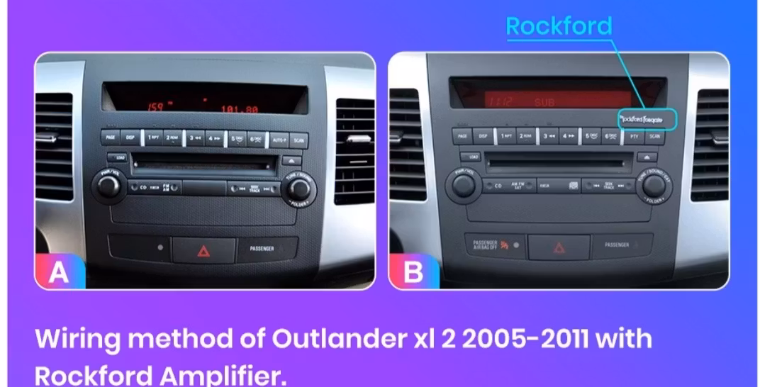 9" android 13 bilstereo Mitsubishi Outlander (2005--2011) gps wifi carplay android auto blåtand rds Dsp RAM:4GB  ROM: 64GB  4G LTE