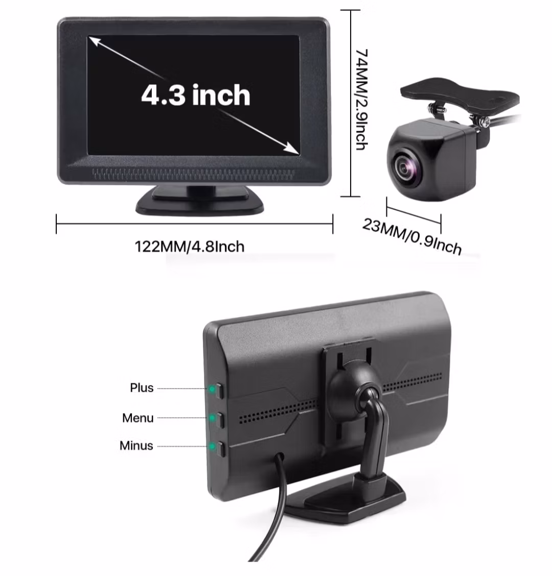 4.3" backkamera system för SUV:ar, lastbilar, husbilar