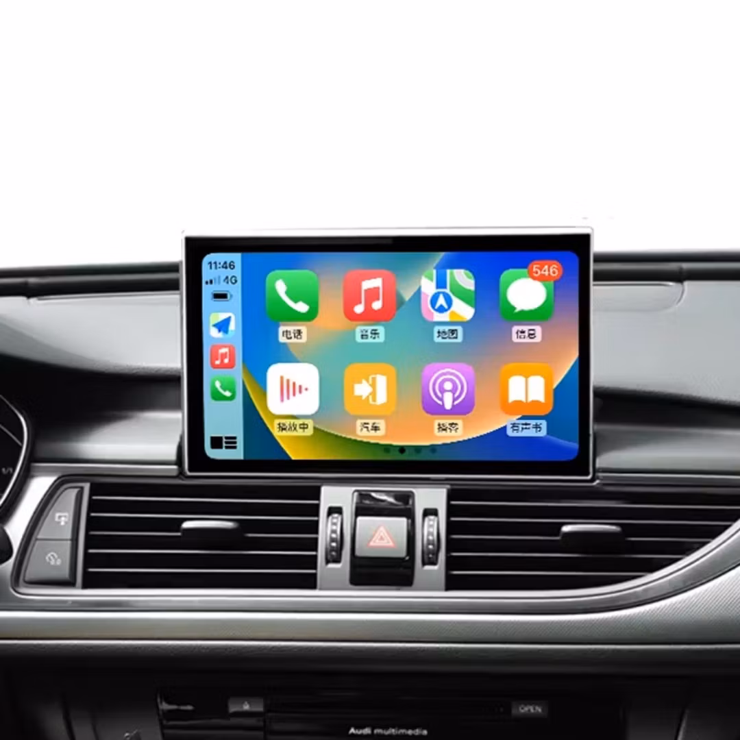 9"android 13 bilstereo  Audi A6 ( 2012--2018) gps wifi carplay android auto blåtand rds Dsp RAM: 4GB, ROM:64GB, 4G LTE