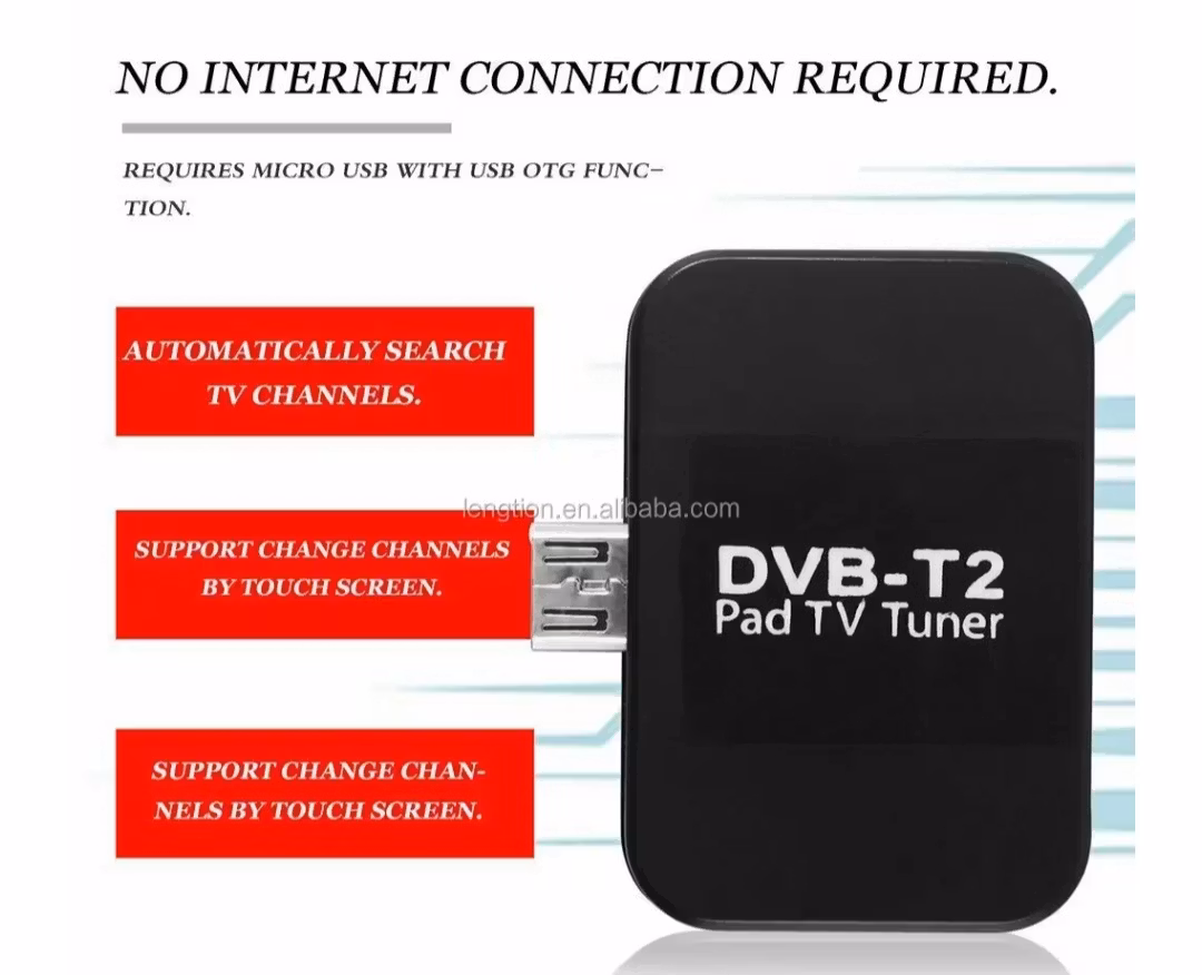 Mini digital tv ( DVB-T2)mottagare till smartphone och surfplatta