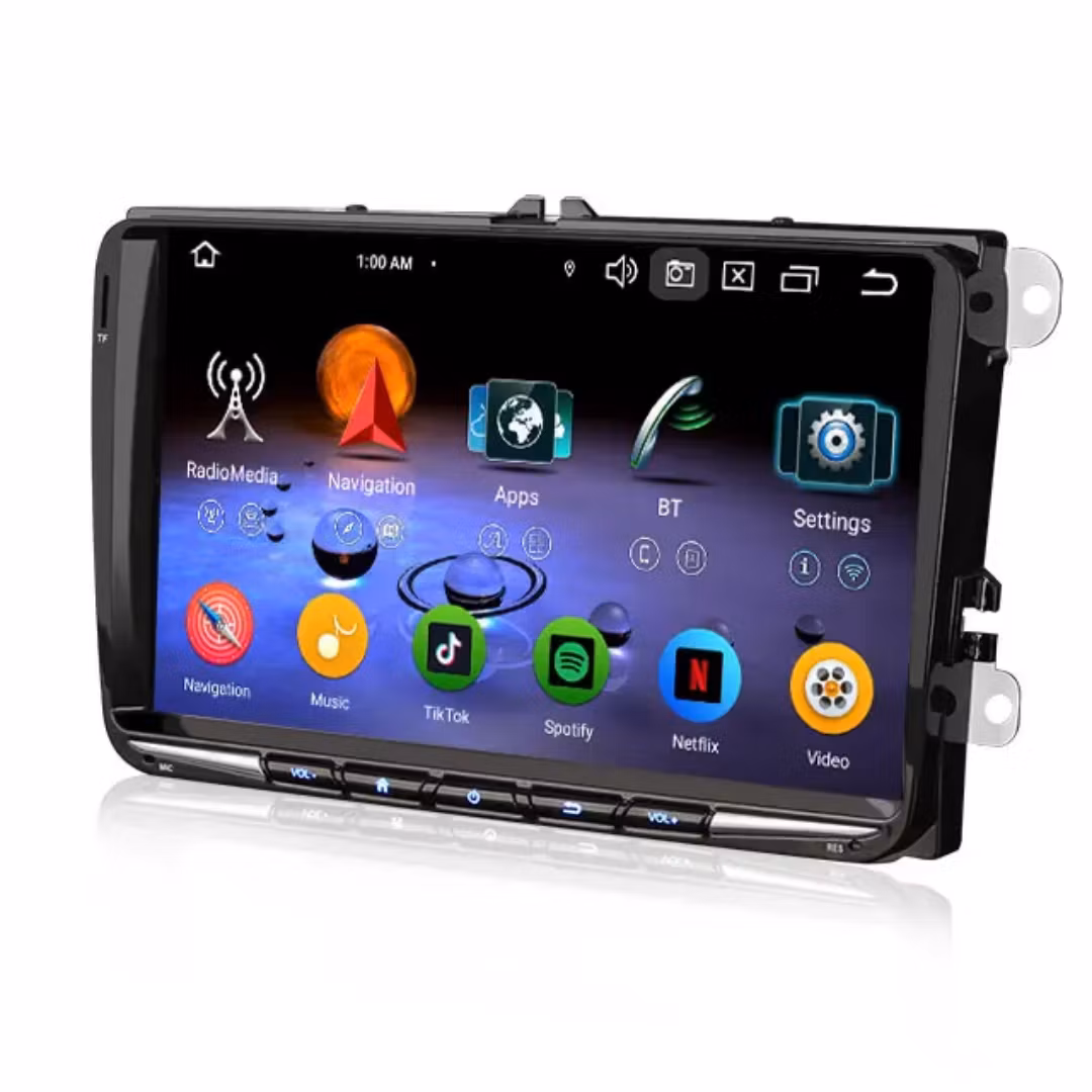 9"android 13 bilstereo Volkswagen  bilar(2004--2015) gps wifi carplay android auto blåtand rds Dsp RAM:4GB Rom: 64GB  4G LTE