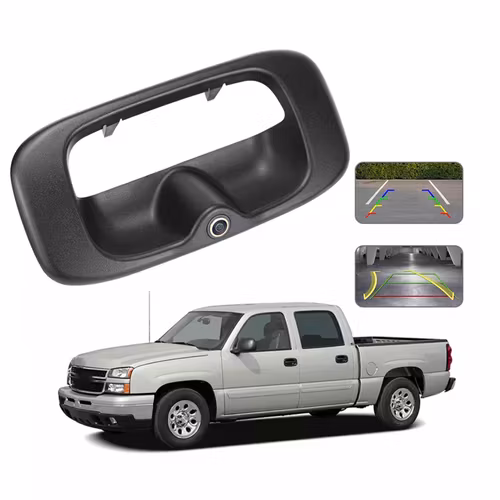 Baklucka, baklucka, bagagerumshandtag 1080 grader, backkamera för Chevrolet Silverado, GMC Sierra, handtag 1999-2007