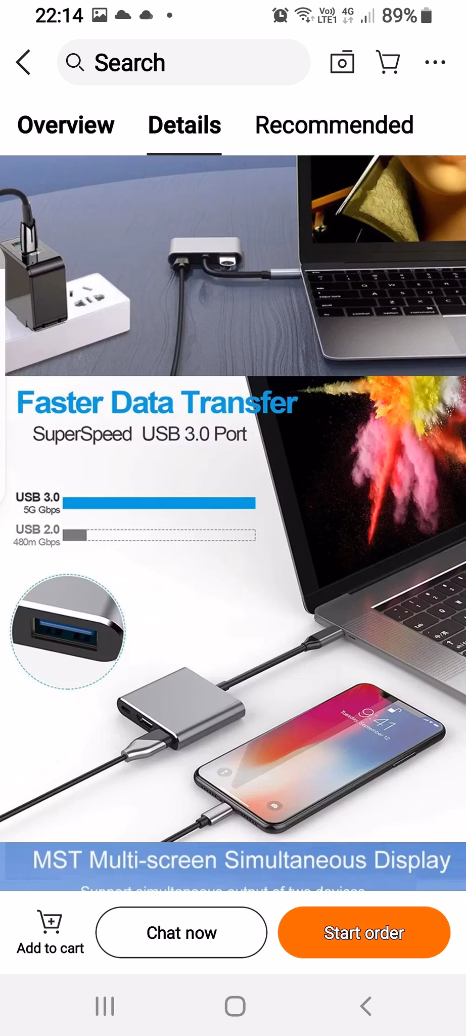 Usb-C till Dual HDMI adapter