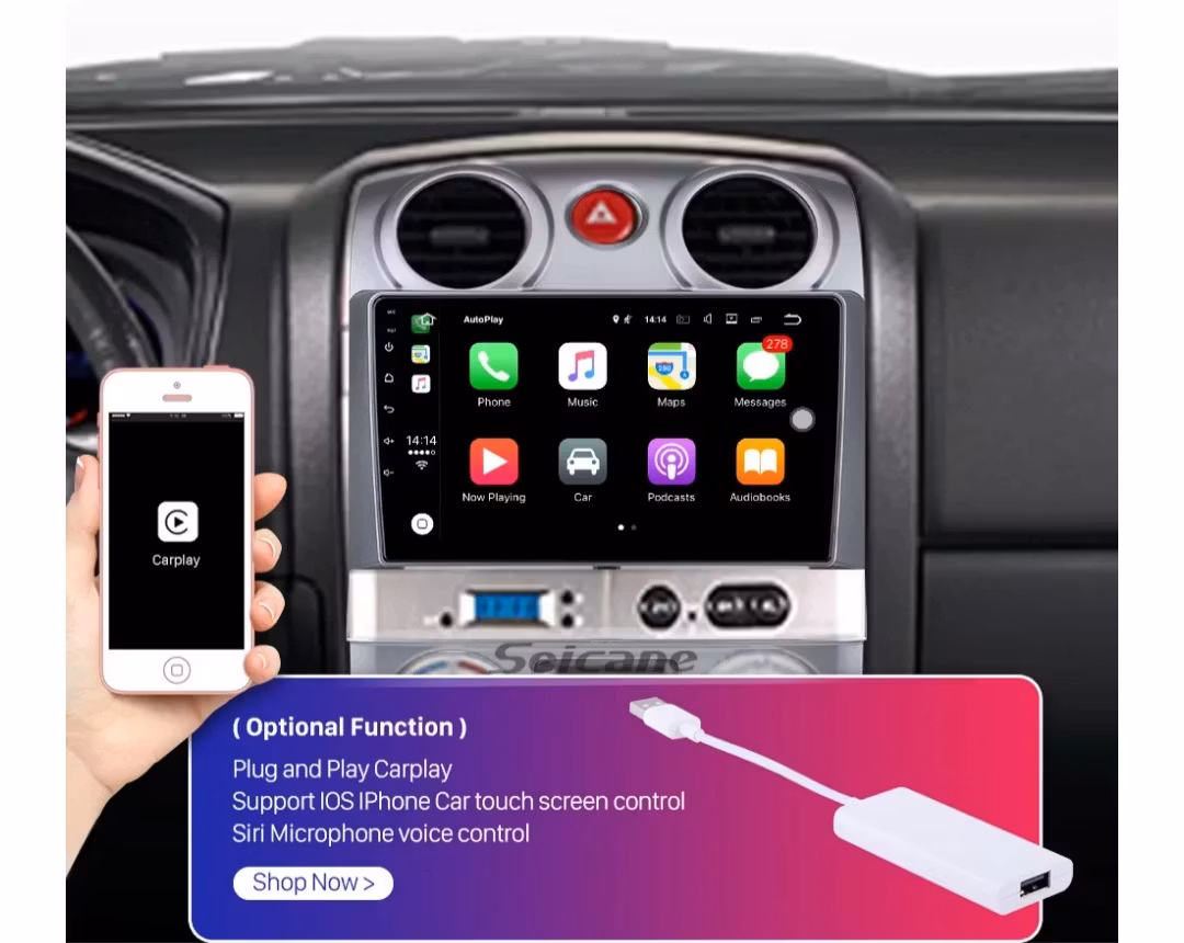 9"android 13  bilstereo Isuzu Dmax (2001---2005) gps, wifi  carplay Rom: 32gb, Ram: 3GB,  blåtand 4G LTE