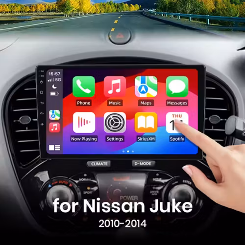 9" android 13 , bilstereo Nissan Juke (2010--2014)gps wifi carplay android auto blåtand rds Dsp RAM :4GB  Rom :64GB  4G LTE