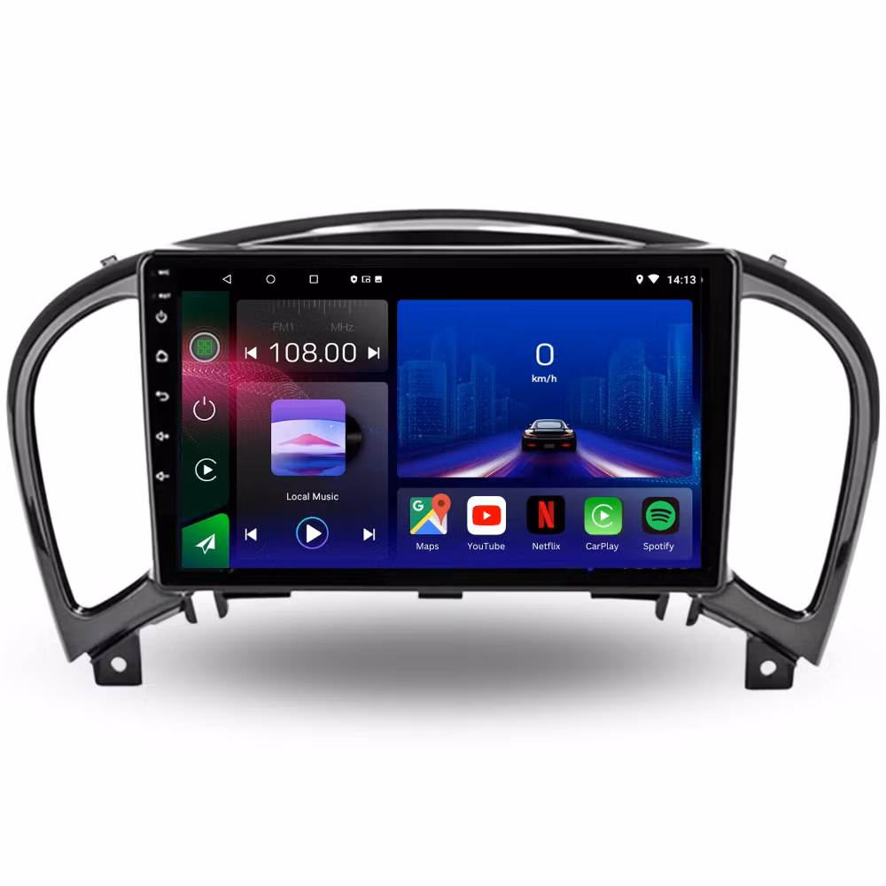 9" android 13 , bilstereo Nissan Juke (2010--2014)gps wifi carplay android auto blåtand rds Dsp RAM :4GB  Rom :64GB  4G LTE