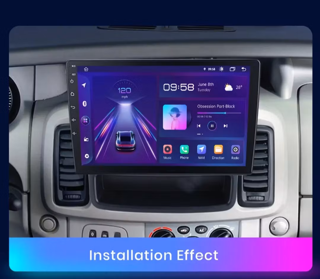9" android 13 Bilstereo  Opel Vivaro  ( 2010-- 2014) gps wifi carplay android auto blåtand rds Dsp RAM:6GB, ROM: 128GB, 4G LTE