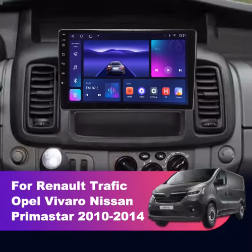 9,5" android 13 bilstereo  Nissan Primaster(2007--2012) gps wifi carplay android auto blåtand rds Dsp RAM:6GB, ROM:128GB  ,4G LTE