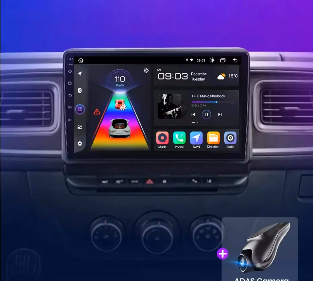 10,1"android 12, bilstereo  Opel Movano (2010--2021) gps wifi carplay android auto blåtand rds Dsp RAM:4GB, ROM: 64GB,4G LTE