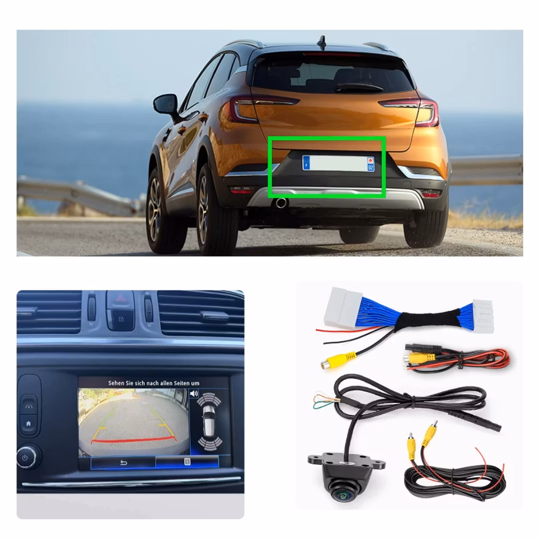 Backkamera för Renault Kadjar 2015-2020, kompatibel med backkamera