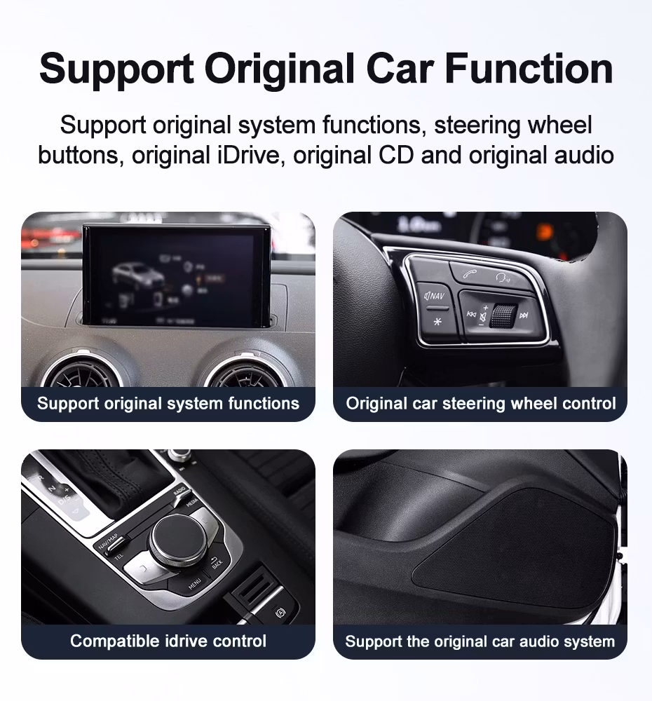 7" android 13. Bilstereo  Audi A3 (2013--2018) gps wifi carplay android auto blåtand rds Dsp RAM: 4GB,ROM:64GB,4G LTE