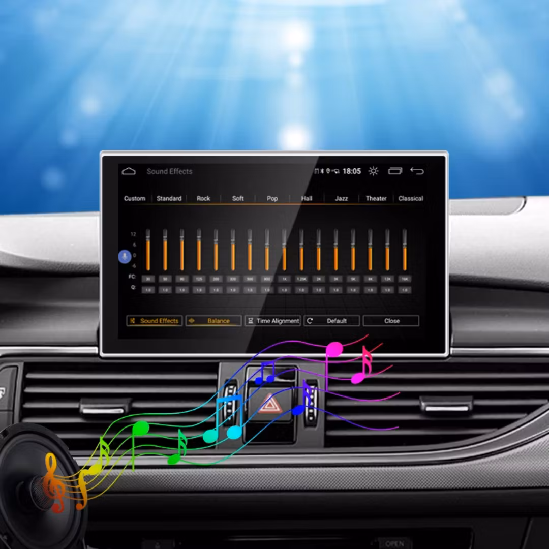 9" android 14, bilstereo Audi 46(2012--2018) gps wifi carplay android auto blåtand rds Dsp RAM:8GB, ROM:128GB, 4G LTE