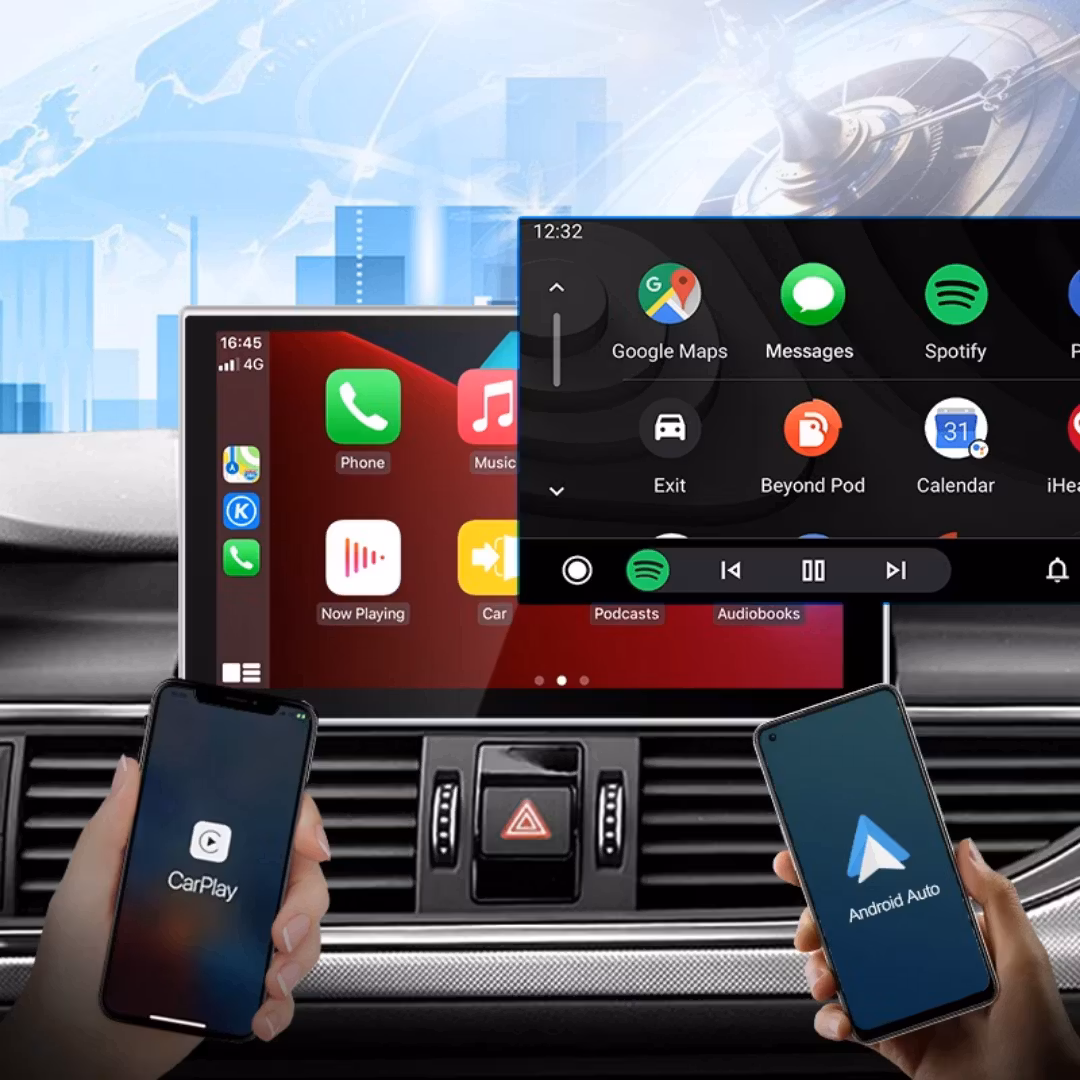 9" android 14, bilstereo Audi 46(2012--2018) gps wifi carplay android auto blåtand rds Dsp RAM:8GB, ROM:128GB, 4G LTE