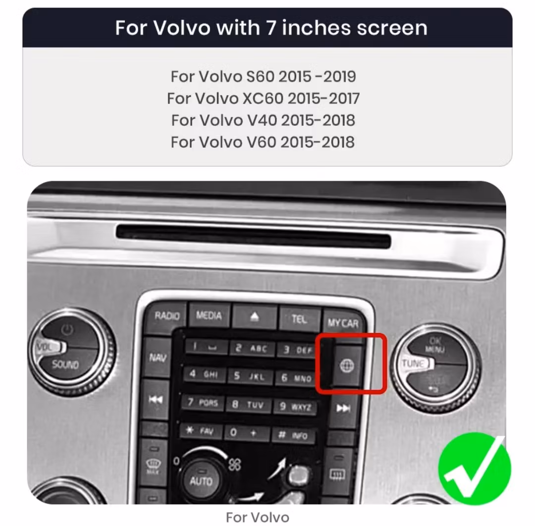 Carplay & Android auto modul  Volvo  V60/S60/V40/vx60( 2015--2018)