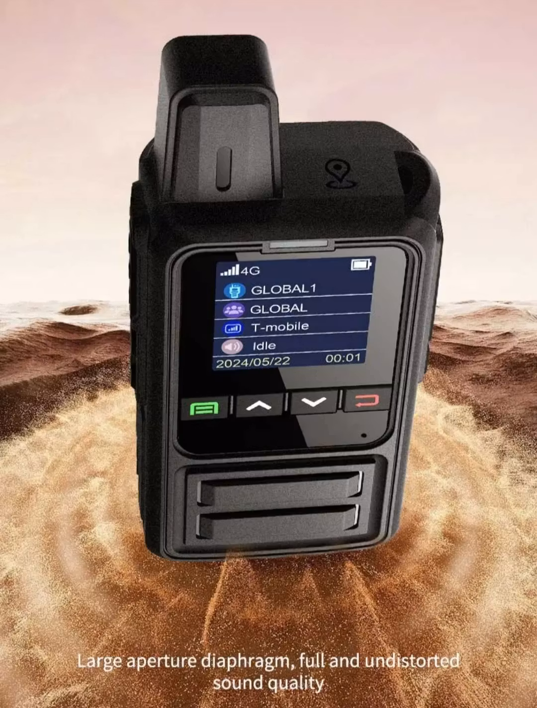 Mini 4G LTE walkie talkie, plats för simkort,5000km