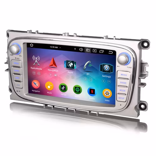 7"ansroid14, bilstereo FORD Mondeo / Focus / S-Max /C-max/Galaxy(2007--2011) 2010) gps wifi rds, fm radio, carplay,android,Ram: 4GB,Rom:64GB, 4G LTE