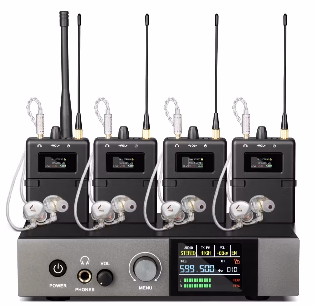 PLL 4st professionellt ufh in-ear-monitorsystem