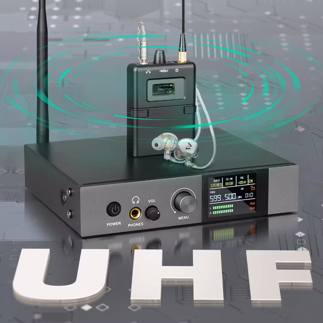 PLL 4st professionellt ufh in-ear-monitorsystem