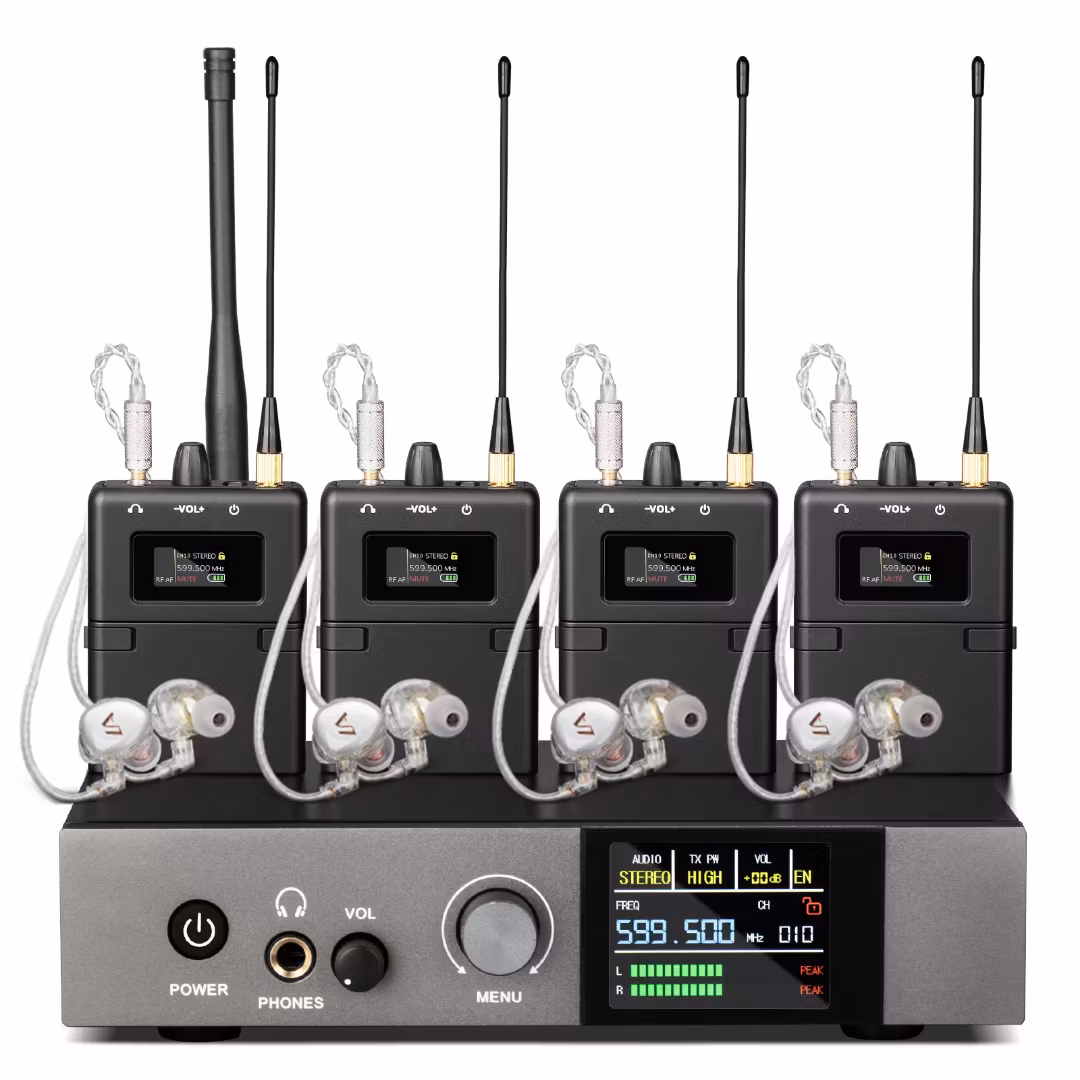 PLL 4st professionellt ufh in-ear-monitorsystem