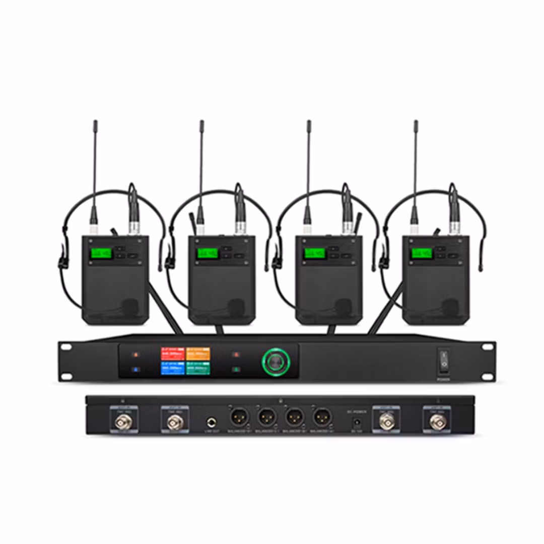 4st headset PLL UHF trådlös mikrofonsystem