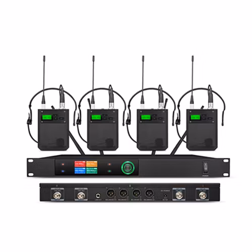 4st headset PLL UHF trådlös mikrofonsystem