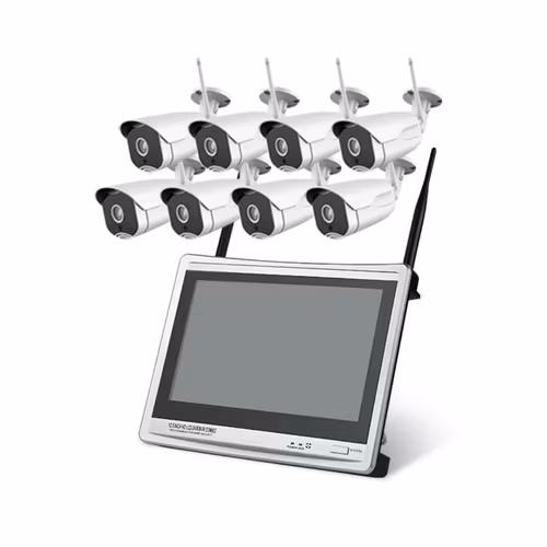 8 kanal wifi dvr butik 5 megapixel kamerasystem, 15,6" monitor