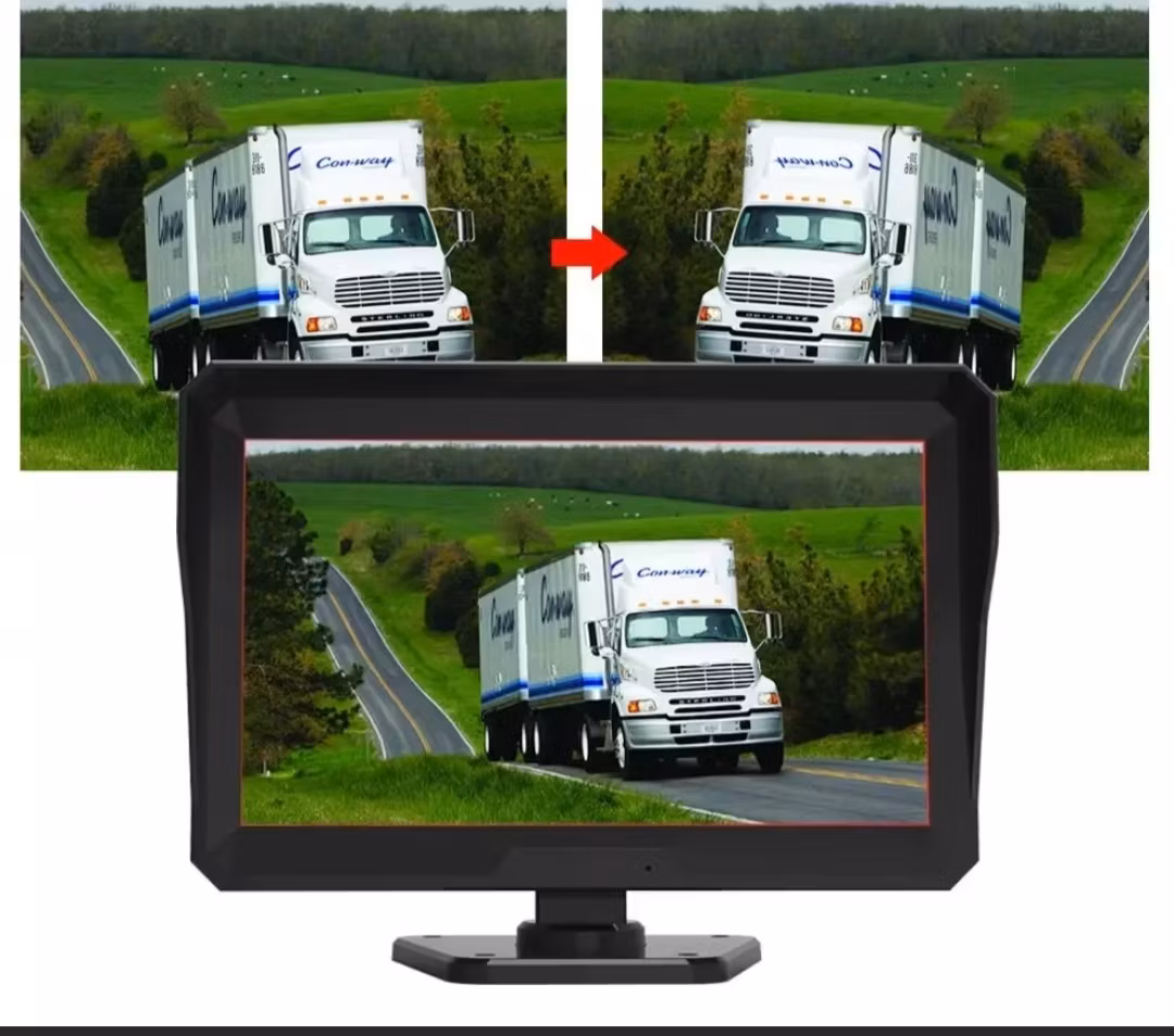 10" pekskärm AHD IPS 6-kanals sexdelad bilbackkamera med DVR + 6x AHD 720P 4-stifts backkamera för parkering och backning för lastbil