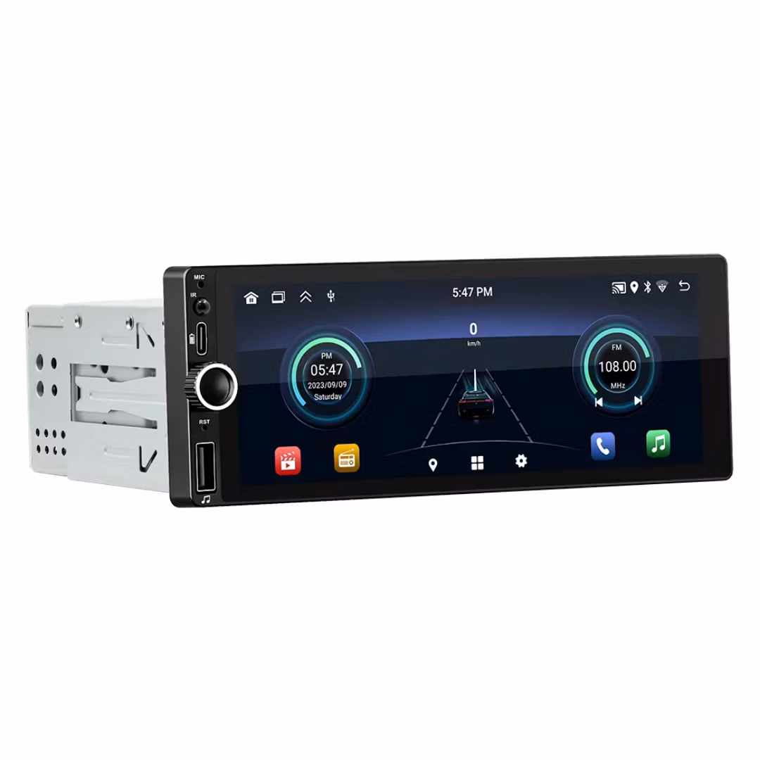 6,8" android 13, 1 Din universal  bilstereo , gps, dsp  carplay android auto wifi,Ram: 4GB,Rom: 64GB 4G LTE + backkamera