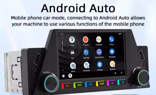 4,7tum. 1Din bil radio mp5 spelare. carplay android auto backkamera
