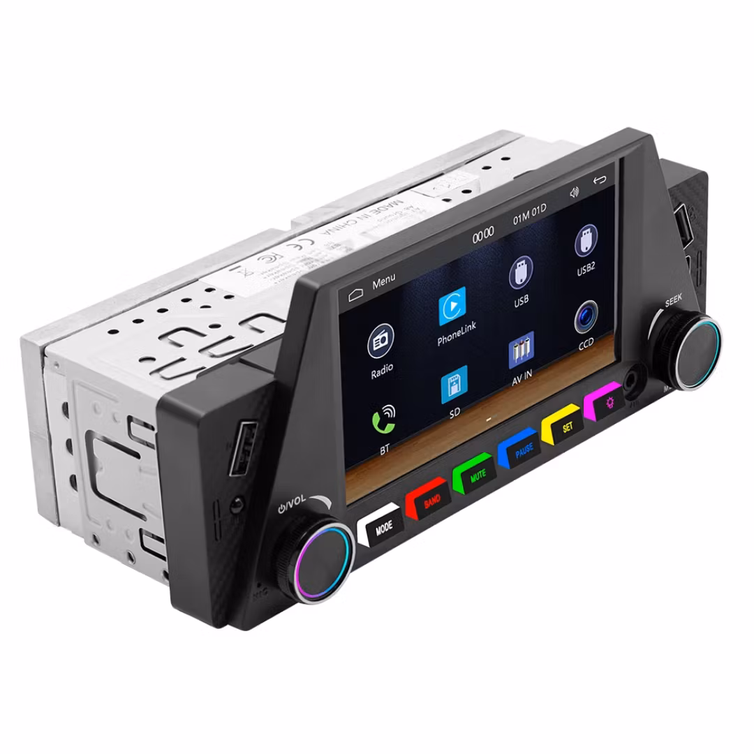 4,7tum. 1Din bil radio mp5 spelare. carplay android auto backkamera