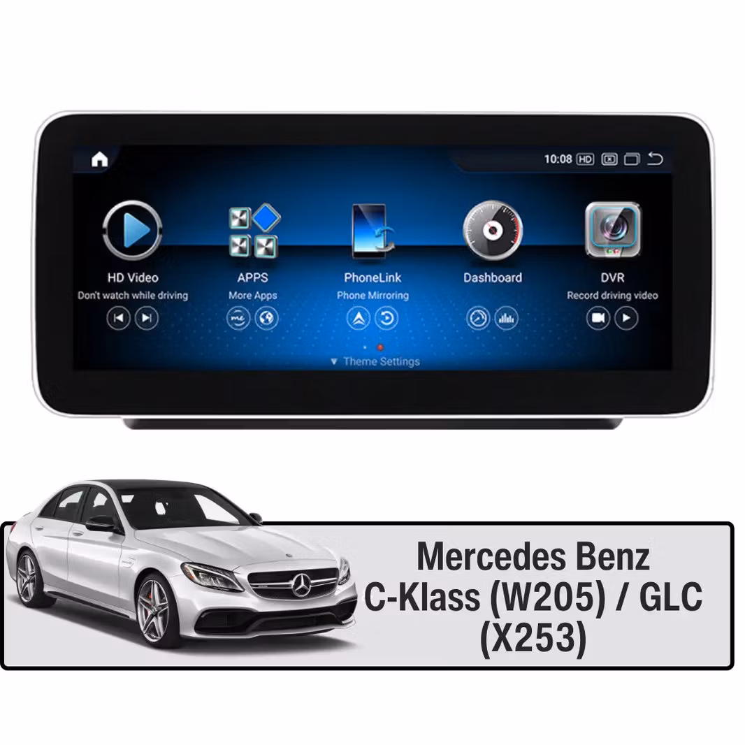10,3" android13. Bilstereo Mercedes Benz C klass( 2015--2018) gps  wifi  dsp,carplay,android auto., ram: 4G,Rom: 64GB 4G LTE