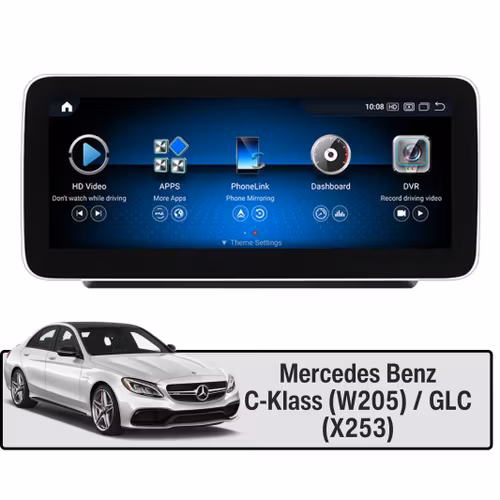 10,3" android13. Bilstereo Mercedes Benz C klass( 2015--2018) gps  wifi  dsp,carplay,android auto., ram: 4G,Rom: 64GB 4G LTE