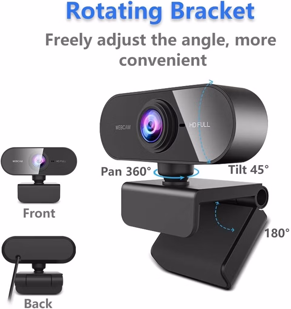 1080P/2K/4K Full HD Mini-webbkamera med mikrofon, bärbar stationär dator USB-webbkamera Kamera Livevideosamtal, konferensstreaming   