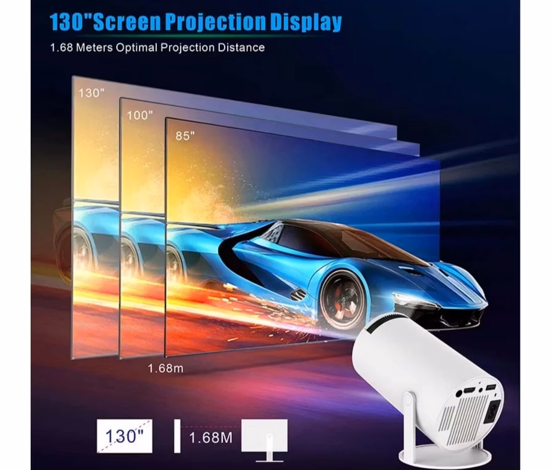 Wifi6 BT5.4 Projektor 4K Smart Video HD Android 11 Bärbar HY300 Pro Plus Projektor HY300 Pro + LED Projektor