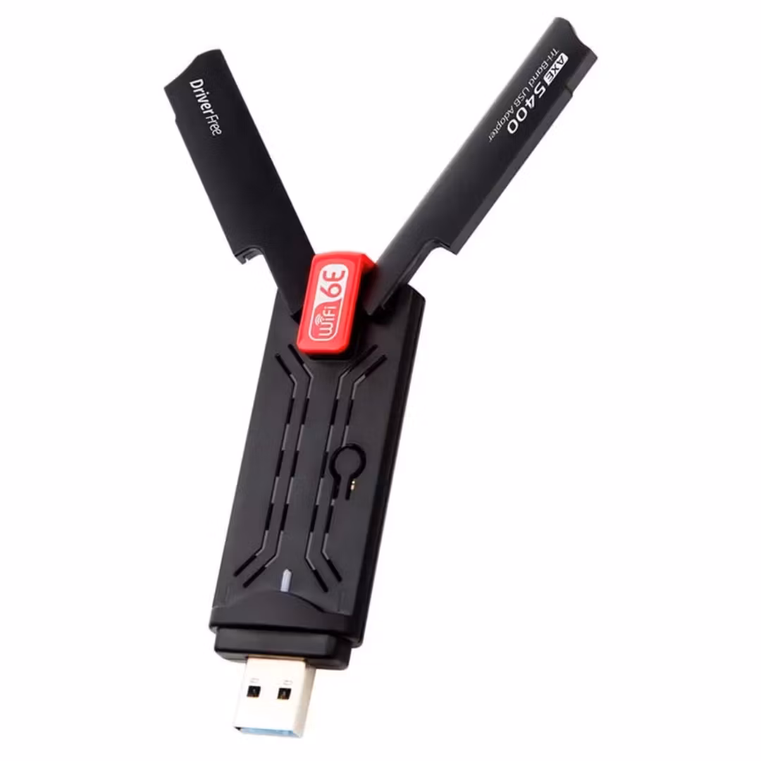 5400M USB 3.0 Wifi 6E Dongle Nätverkskort  2.4GHz 5GHz 6GHz Tri-Band Driver Gratis USB Wifi Adapter för PC