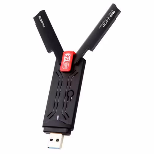 5400M USB 3.0 Wifi 6E Dongle Nätverkskort  2.4GHz 5GHz 6GHz Tri-Band Driver Gratis USB Wifi Adapter för PC