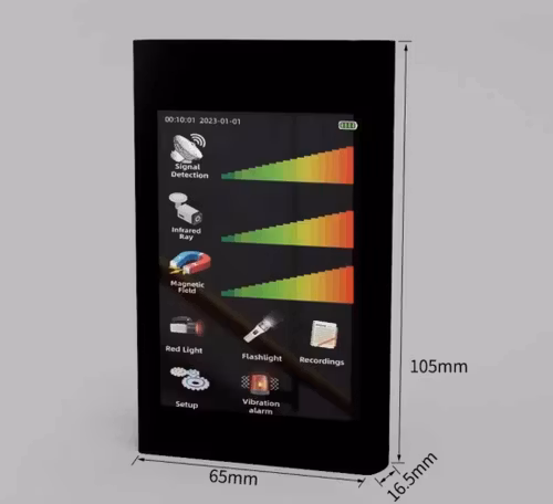 Avancerad intelligent detektor mot avlyssning, spårning och uppenbar fotografering 