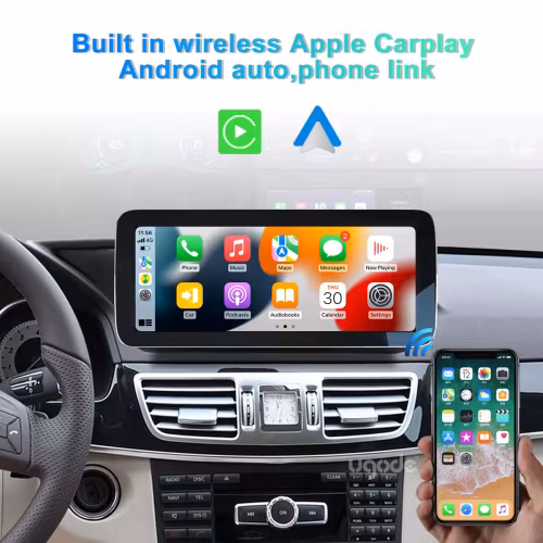 10,25 " android 13, bilstereo Mercedes Benz E- klass ( 2013--2014) NTG 4.5,  gps,bluetooth,carplay,android auto,  rds,dsp,Ram: 8GB, Rom: 128GB, 4G LTE+GRATIS BACKKAMERA,